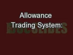 Allowance Trading System: