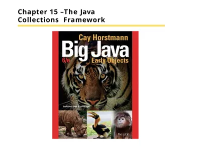Chapter 15 –The Java Collections Framework Chapter