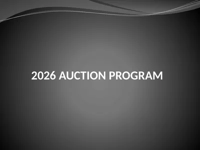 2026 AUCTION PROGRAM Be My Sugarplum (Simpson-E.,