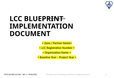 LCC BLUEPRINT IMPLEMENTATION DOCUMENT Insert logo