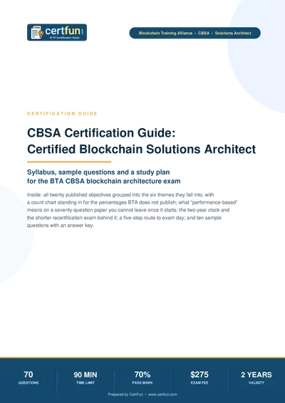 CBSA Certification Guide: Certified Blockchain Solutions Architect