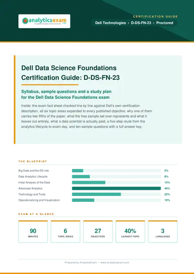 Dell Data Science Foundations Certification Guide: D-DS-FN-23