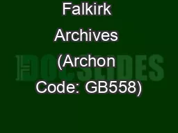 Falkirk Archives (Archon Code: GB558)