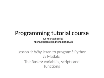 Programming tutorial course Lesson 1: Why learn to