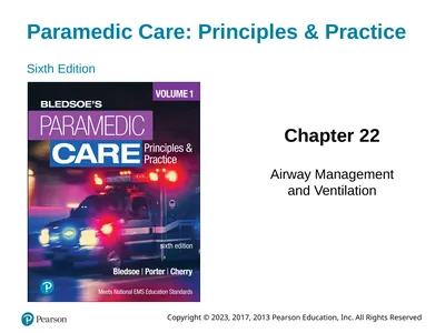 Paramedic Care: Principles & Practice Sixth