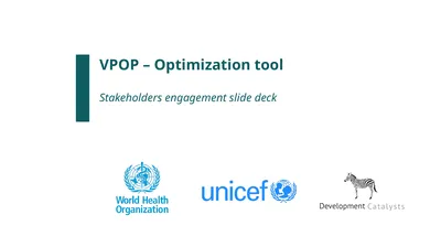 VPOP – Optimization tool Stakeholders engagement