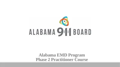 Alabama EMD Program Phase 2 Practitioner Course