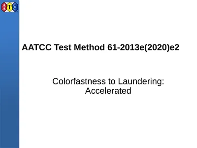 AATCC Test Method 61-2013e(2020)e2 Colorfastness