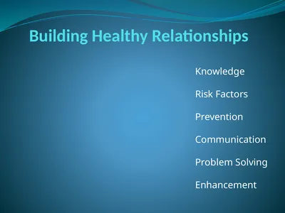 Building Healthy Relationships Knowledge Risk