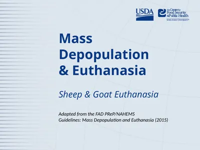 Mass Depopulation & Euthanasia Sheep & Goat