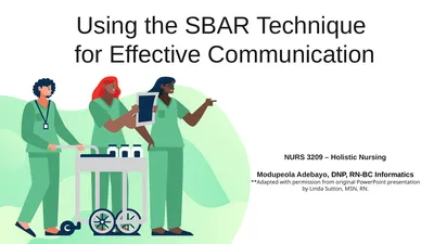 Using the SBAR Technique for Effective