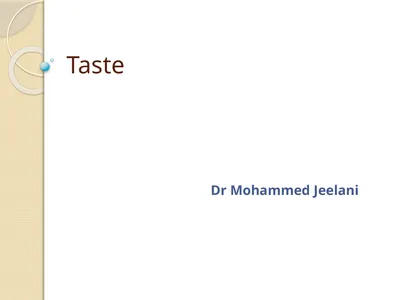 Taste Dr Mohammed Jeelani Specific learning