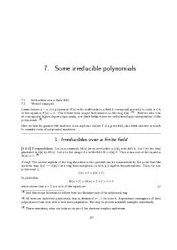 108Someirreduciblepolynomials[1.0.2]Proposition:[4]LetP(x)beapolynomia