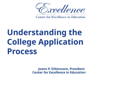 Understanding the College Application Process