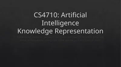 CS4710: Artificial Intelligence Knowledge