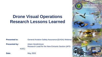 Drone Visual Operations Research Lessons Learned