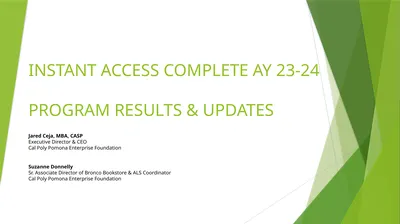 INSTANT ACCESS COMPLETE AY 23-24 PROGRAM RESULTS &