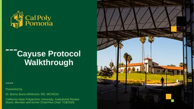 --- Cayuse Protocol Walkthrough ---- Presented by