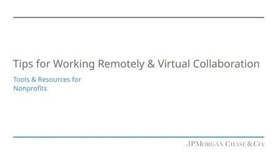 Tips for Working Remotely & Virtual Collaboration