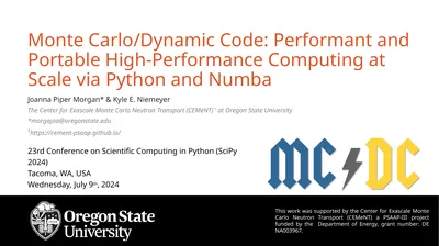 Monte Carlo/Dynamic Code: Performant and Portable