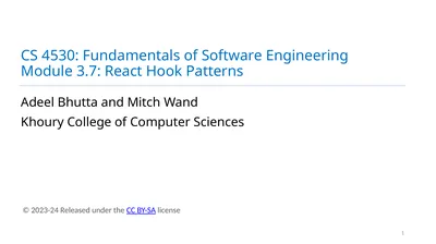 CS 4530: Fundamentals of Software Engineering