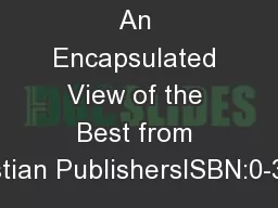 An Encapsulated View of the Best from Christian PublishersISBN:0-310-2