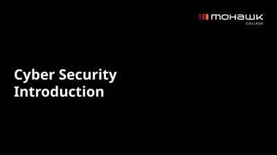 Cyber Security Introduction Definitions and