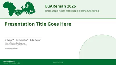Presentation Title Goes Here A. Author¹* · B.