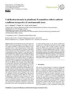 6640M.F.G.Weinkaufetal.:CalcicationintensityofForaminiferaduringSapro