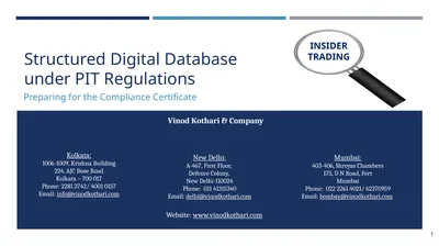 Structured Digital Database under PIT Regulations
