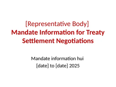 [Representative Body] Mandate Information for