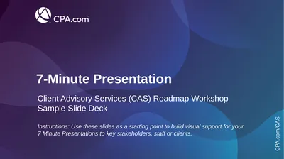 7-Minute Presentation Client Advisory Services