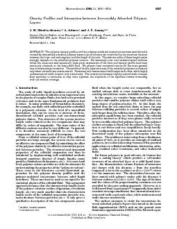 DensityProfilesandInteractionbetweenIrreversiblyAdsorbedPolymerJ.M.MeA