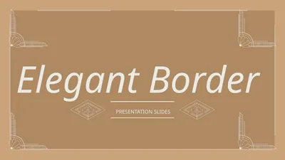 PRESENTATION SLIDES Elegant Border INTRODUCTION