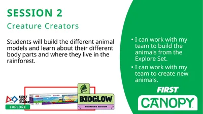 SESSION 2 Creature Creators I can work with my