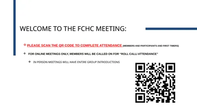 PLEASE SCAN THE QR CODE TO COMPLETE ATTENDANCE