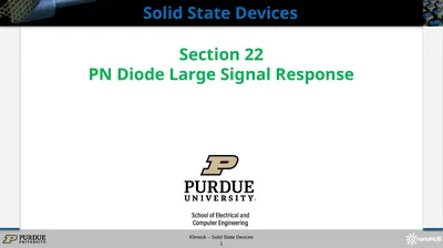 Section 22 PN Diode Large Signal Response Solid
