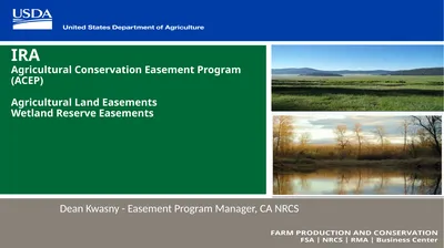 IRA Agricultural Conservation Easement Program
