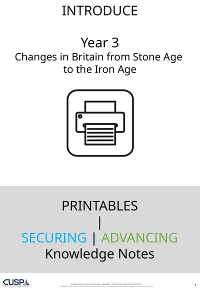 PRINTABLES | SECURING | ADVANCING Knowledge Notes