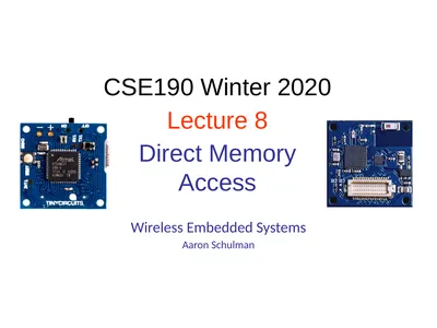 Wireless Embedded Systems Aaron Schulman CSE190
