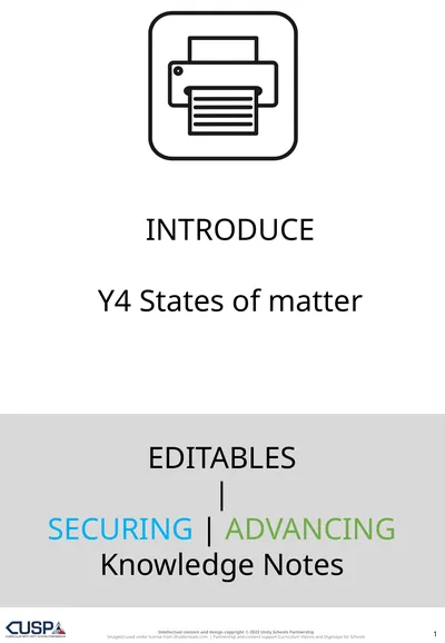 EDITABLES | SECURING | ADVANCING Knowledge Notes 1