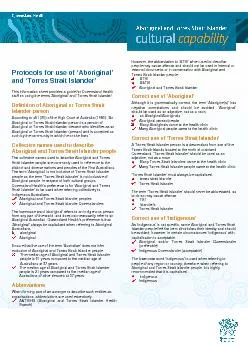 Guidelines for Aboriginal and Torres Strait Islander Terminology Queen