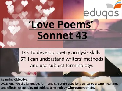 Learning Objective: AO2: Analyse the language,