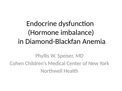 Endocrine dysfunction (Hormone imbalance) in