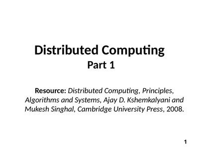 Distributed Computing Part 1 Resource: Distributed