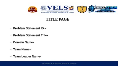 1 TITLE PAGE Problem Statement ID – Problem
