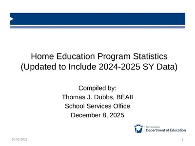 Home Education Program Statistics (Updated to
