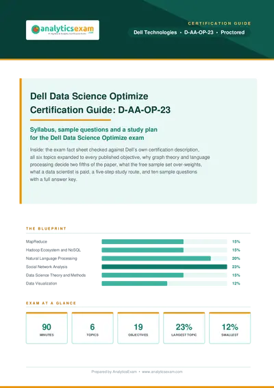 Dell Data Science Optimize Certification Guide: D-AA-OP-23