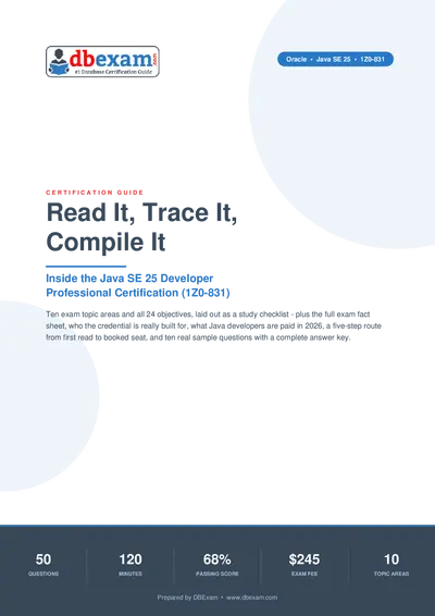 Java SE 25 Developer Professional Certification Exam