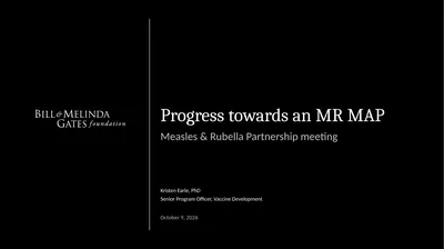 Progress towards an MR MAP Measles & Rubella